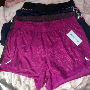 AMAZING lot of running shorts! 2 NWT Athleta plus 2 like new!